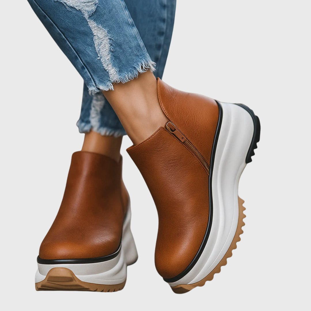 Aurelia | Stivaletti in Vera Pelle con Suola Spessa