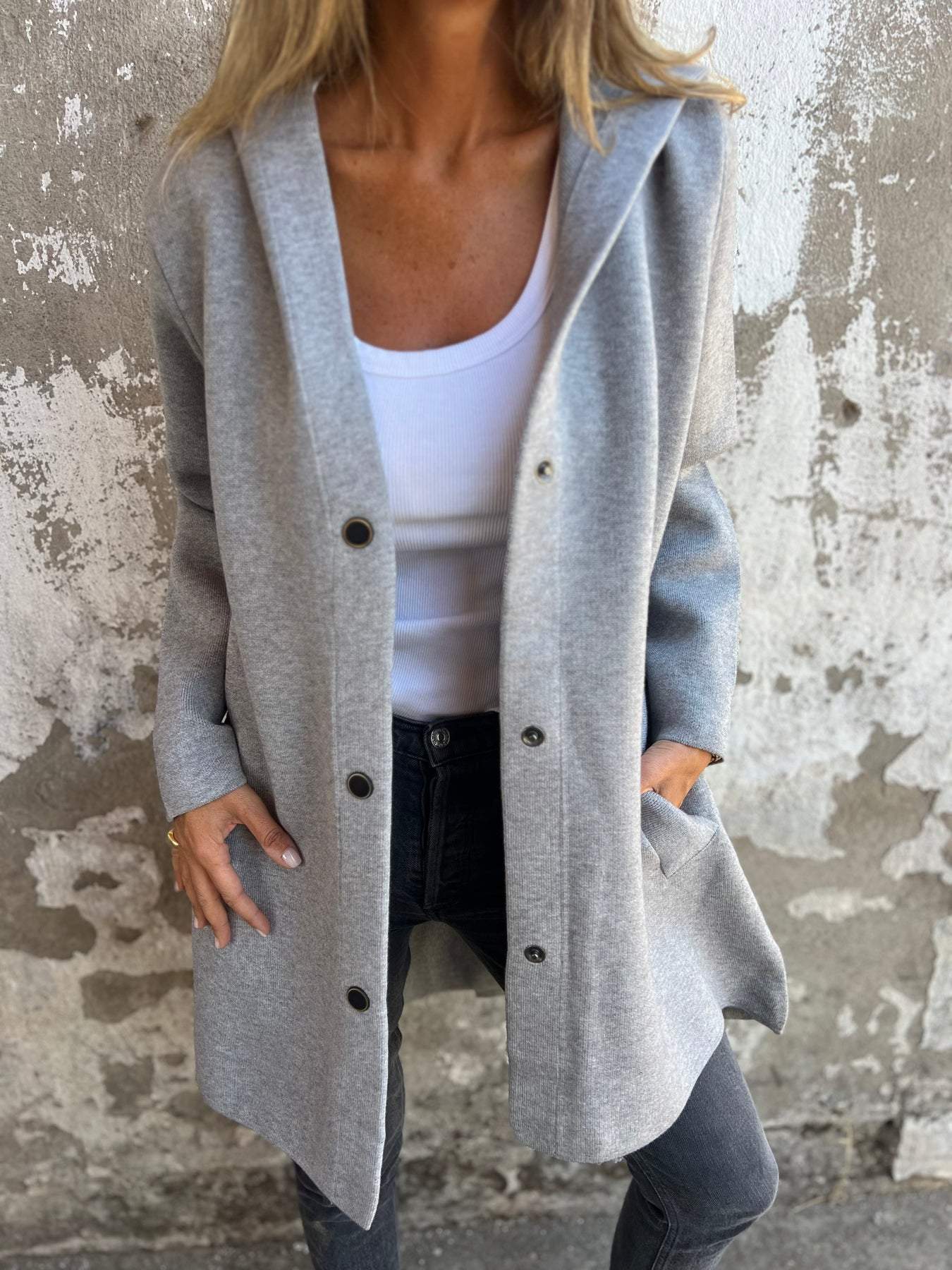 Appolinia | Cardigan casual con cappuccio