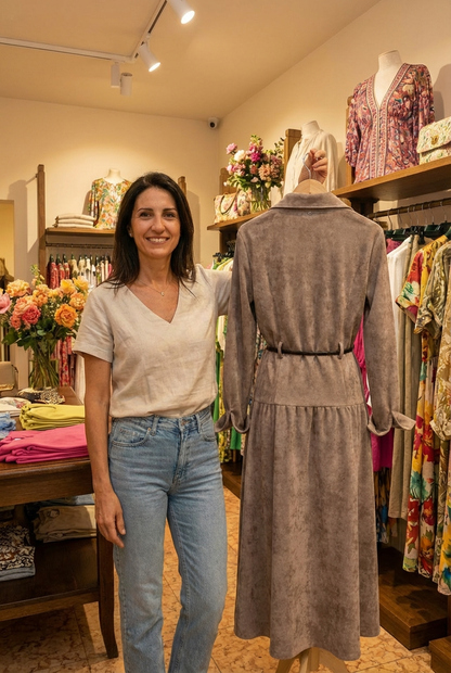 RosanoVerona™ | Abito lungo con colletto classico