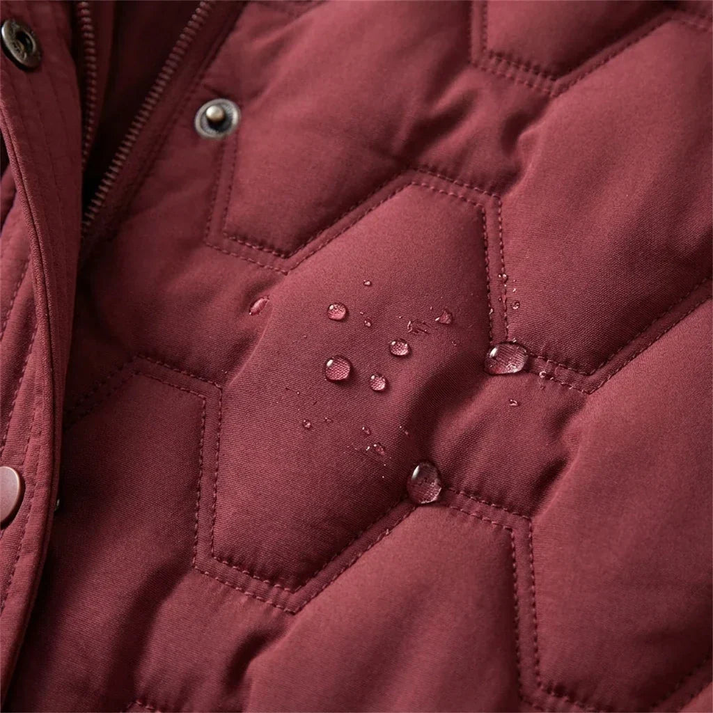 Anna | Cappotto Lungo Imbottito con Cappuccio