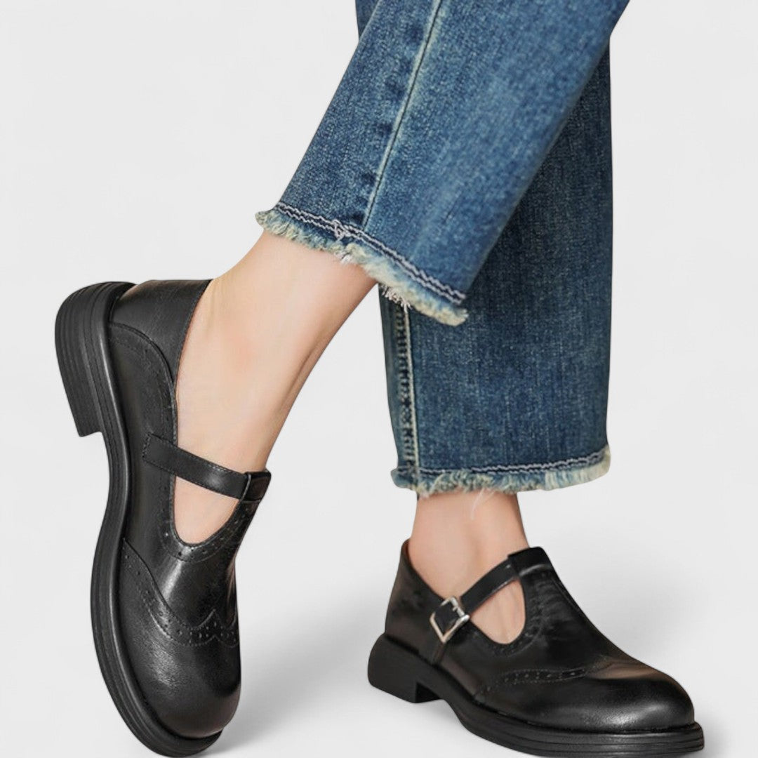 Elisa | Scarpe di Lusso in Vera Pelle con Tacco Basso