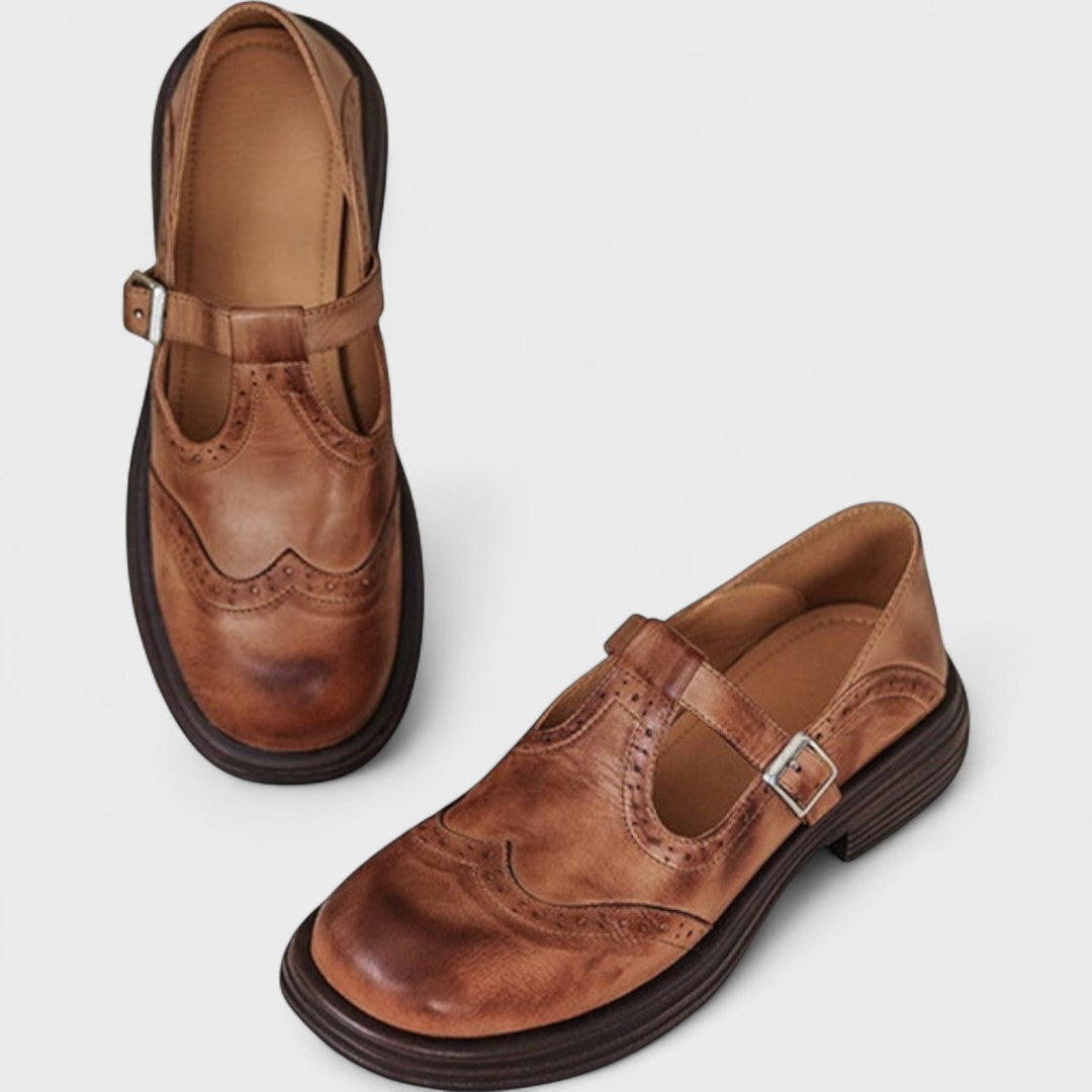 Elisa | Scarpe di Lusso in Vera Pelle con Tacco Basso